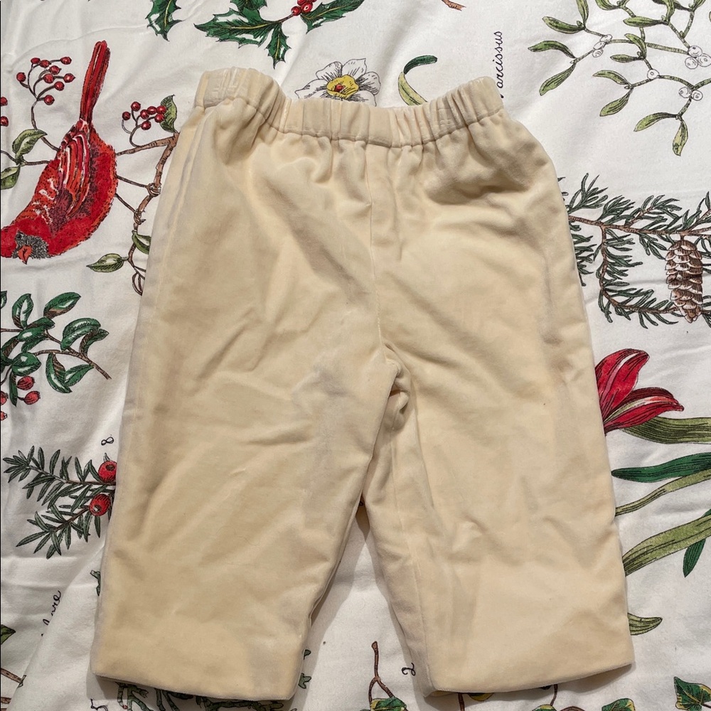 Cream Velour Pants